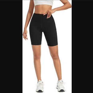 G4Free Womens Biker Shorts with Pockets Size Medium Black